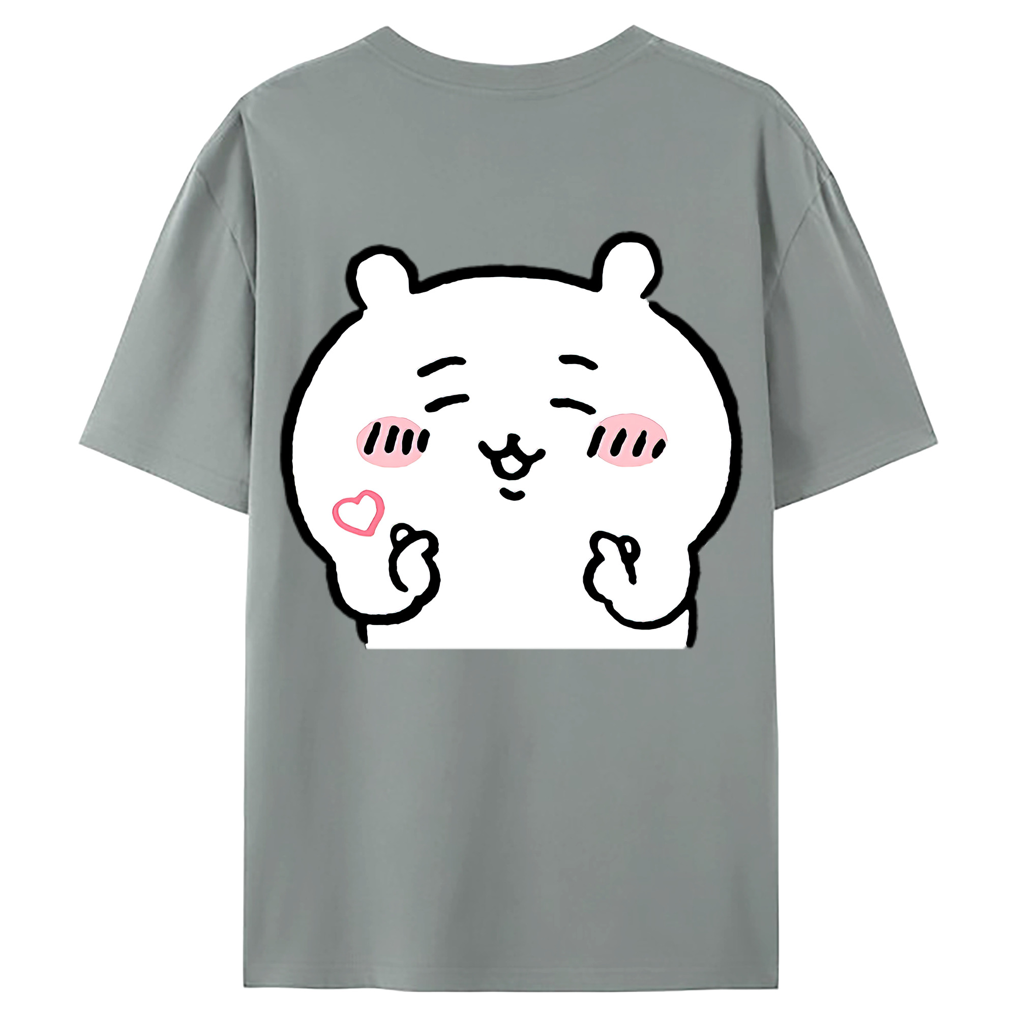 （画像用） ちいかわ ちいかわ Chii-kawa chiikawa 綿100％ メンズ半袖Tシャツ（バックプリント） 通気性